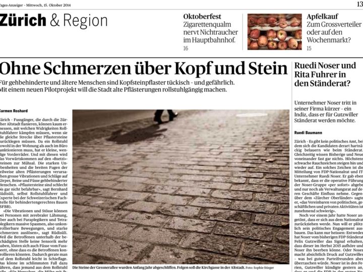 Ohne Schmer­zen über Kopf und Stein